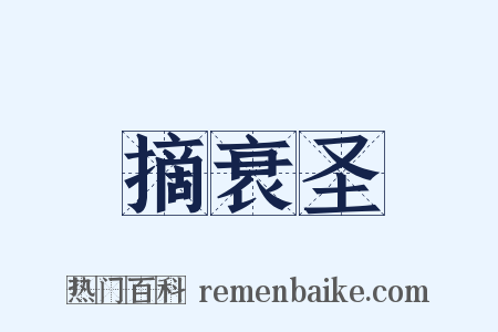 摘衰圣是什么意思的图片